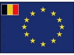 Bootvlag Belgie En Europa (Grootte: 50 X 75cm)